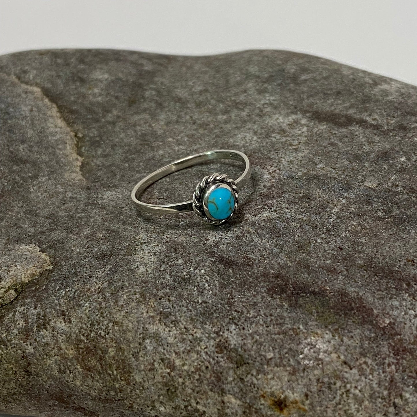 Sterling Silver .925 Turquoise Solitaire Ring