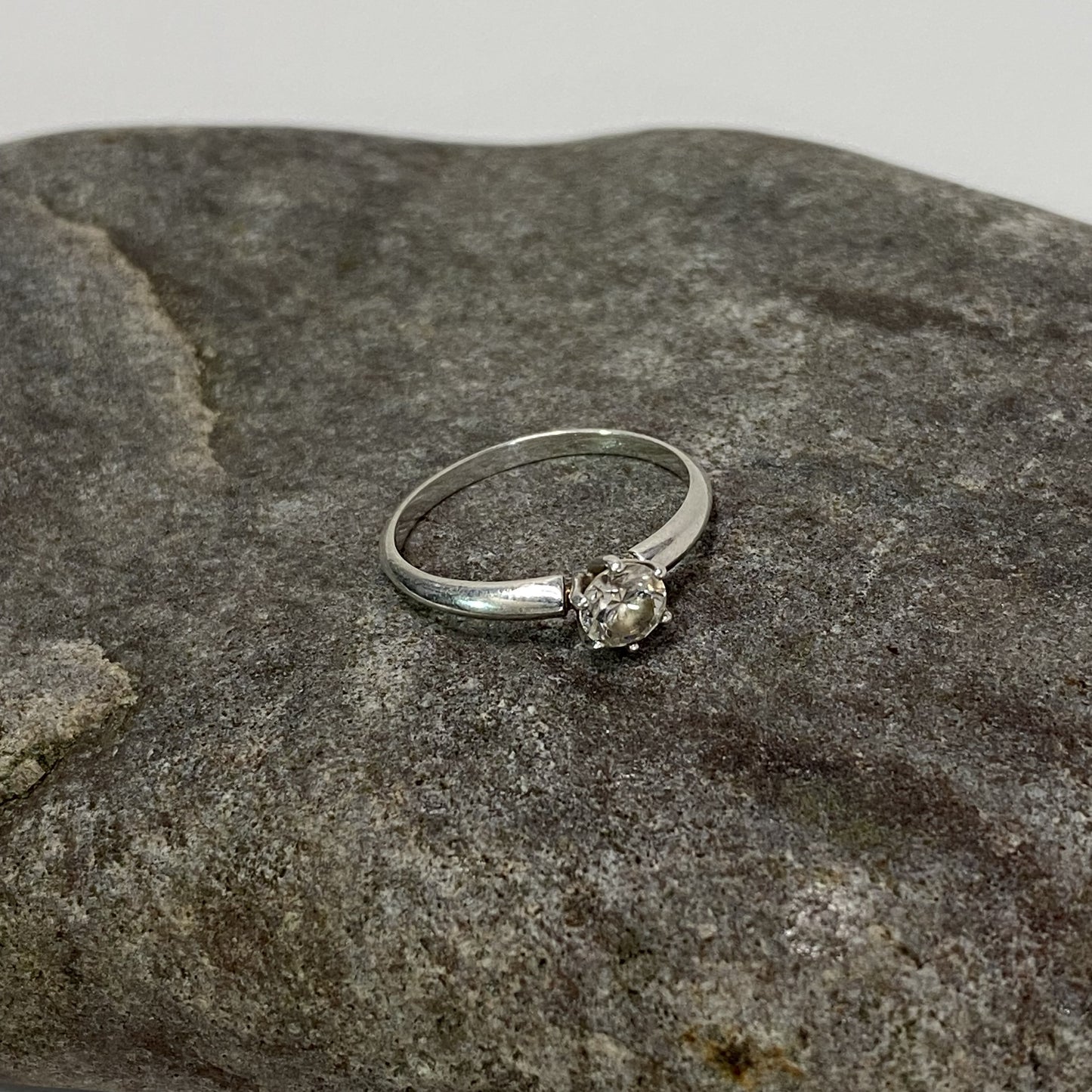 Sterling Silver .925 CZ Solitaire Ring