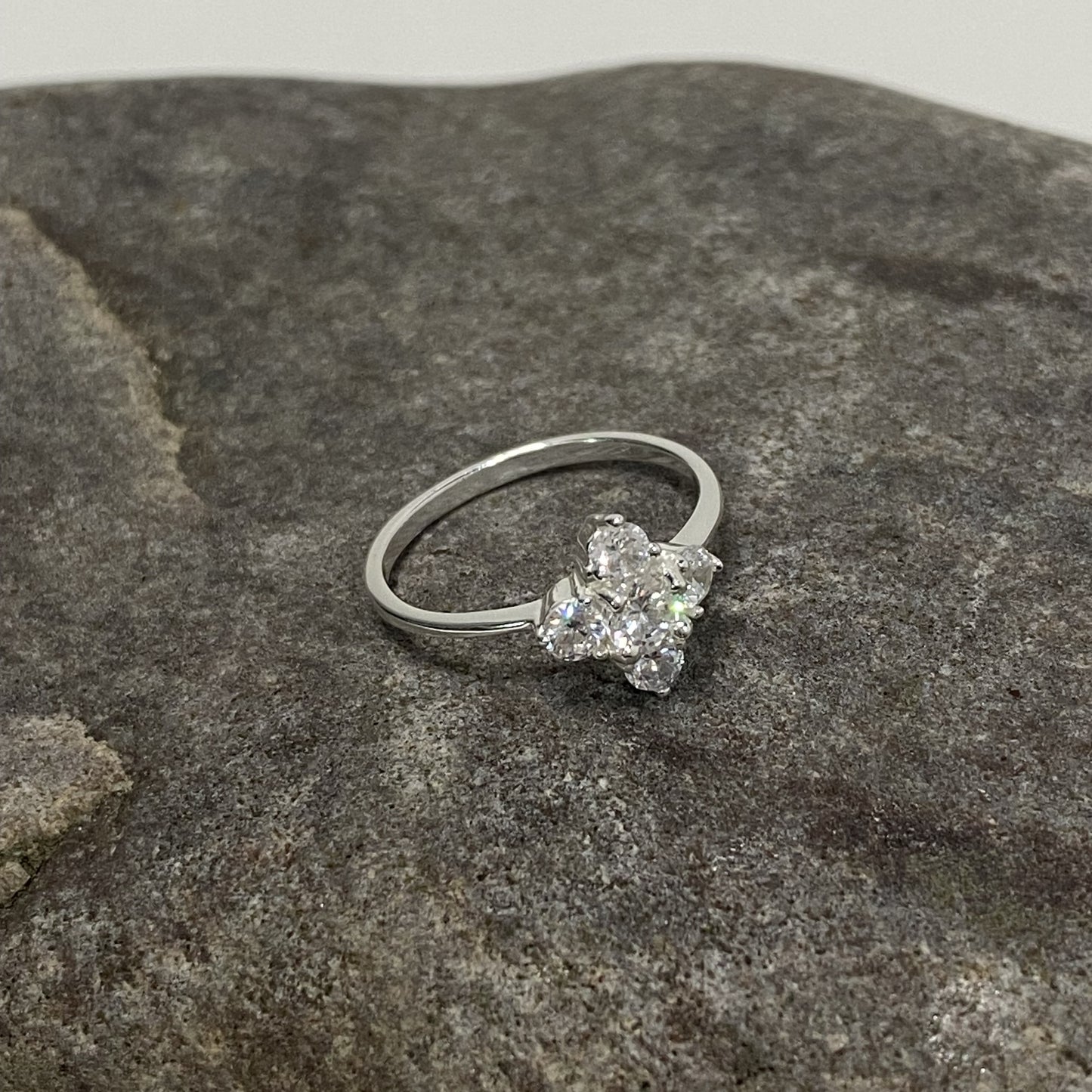 Sterling Silver .925 CZ 'Star' Cocktail Ring