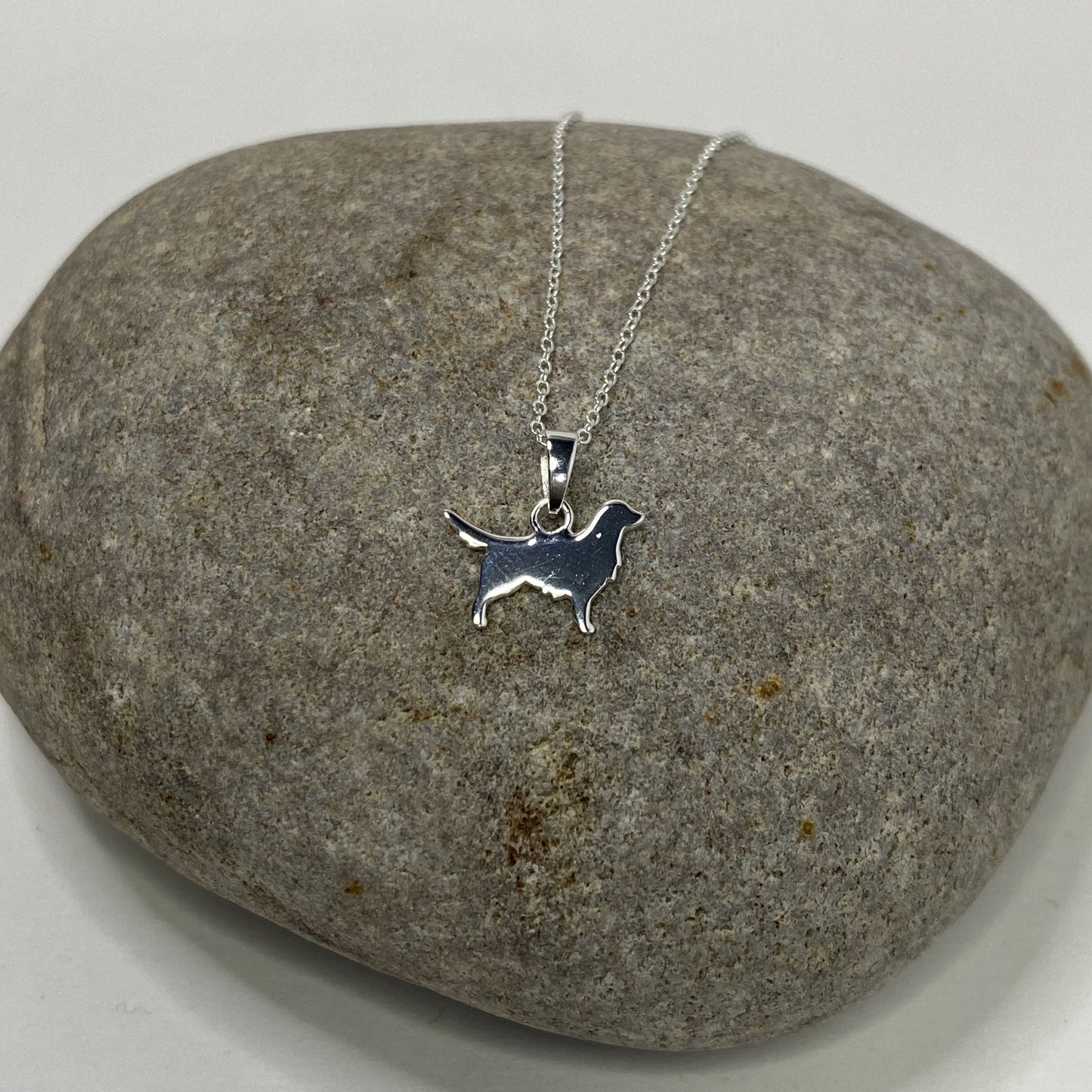 Sterling Silver .925 Dog Pendant Necklace