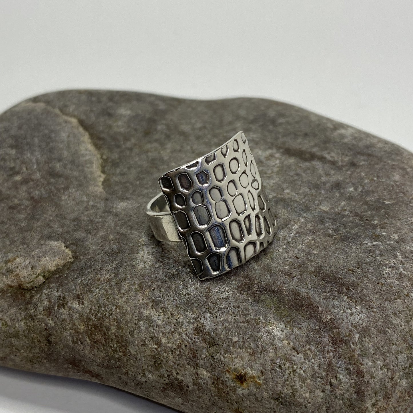 Sterling Silver .925 Leopard Pattern Ring
