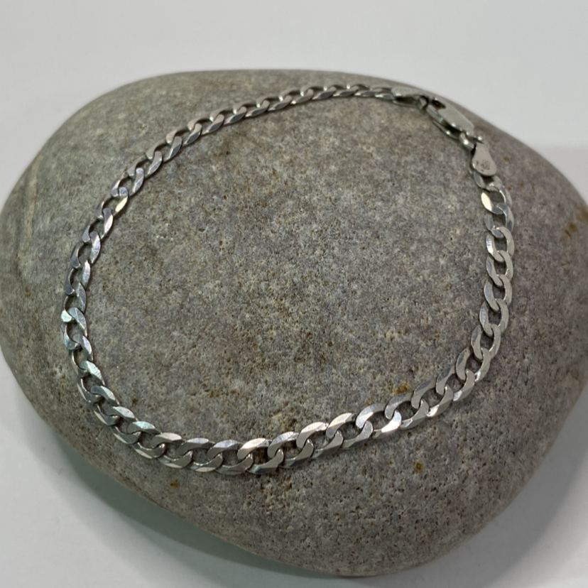 4mm Sterling Silver .925 Curb Bracelet