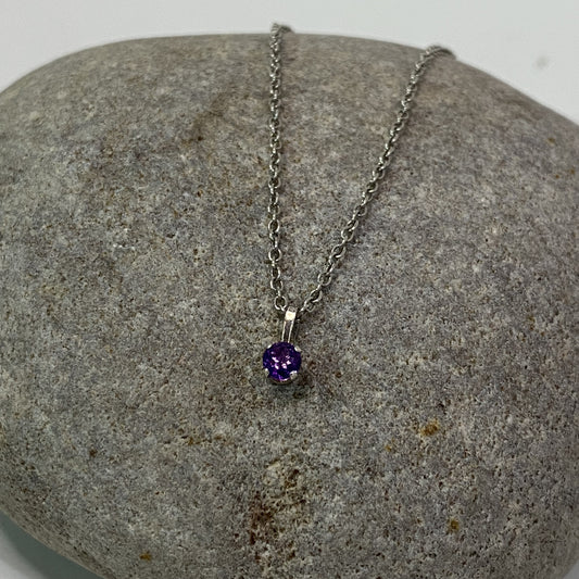 Sterling Silver .925 Colour Crystal Necklace