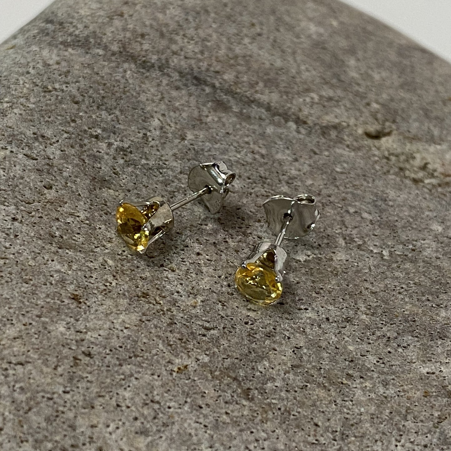 5mm Sterling Silver .925 Coloured Crystal Studs