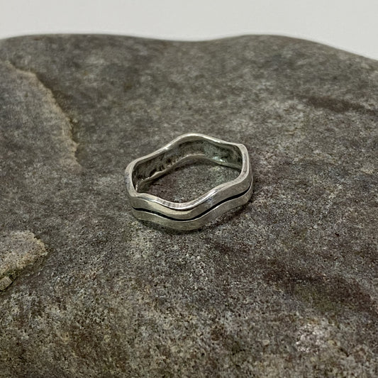 Sterling Silver .925 'Wave' Ring