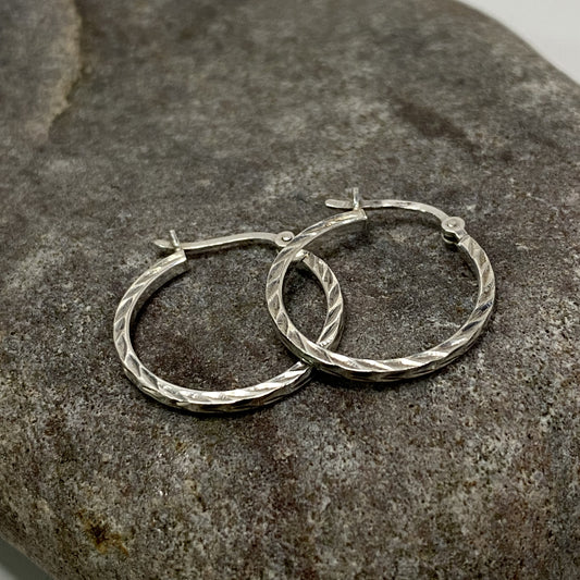 20mm Sterling Silver .925 Hoop Earrings