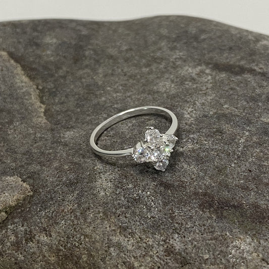 Sterling Silver .925 CZ 'Star' Cocktail Ring