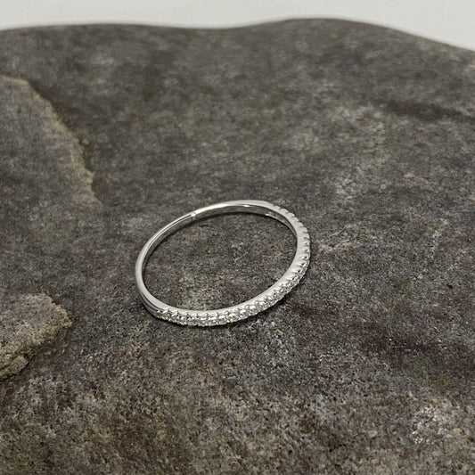 Sterling Silver .925 CZ Eternity Ring