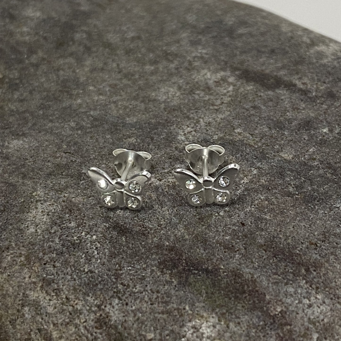 Sterling Silver .925 Butterfly Ear Studs