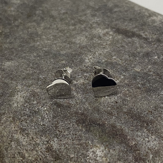 Sterling Silver .925 Heart Ear Studs