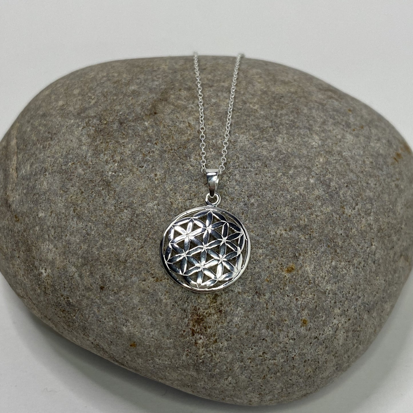 Sterling Silver .925 'Flower of Life' Pendant Necklace