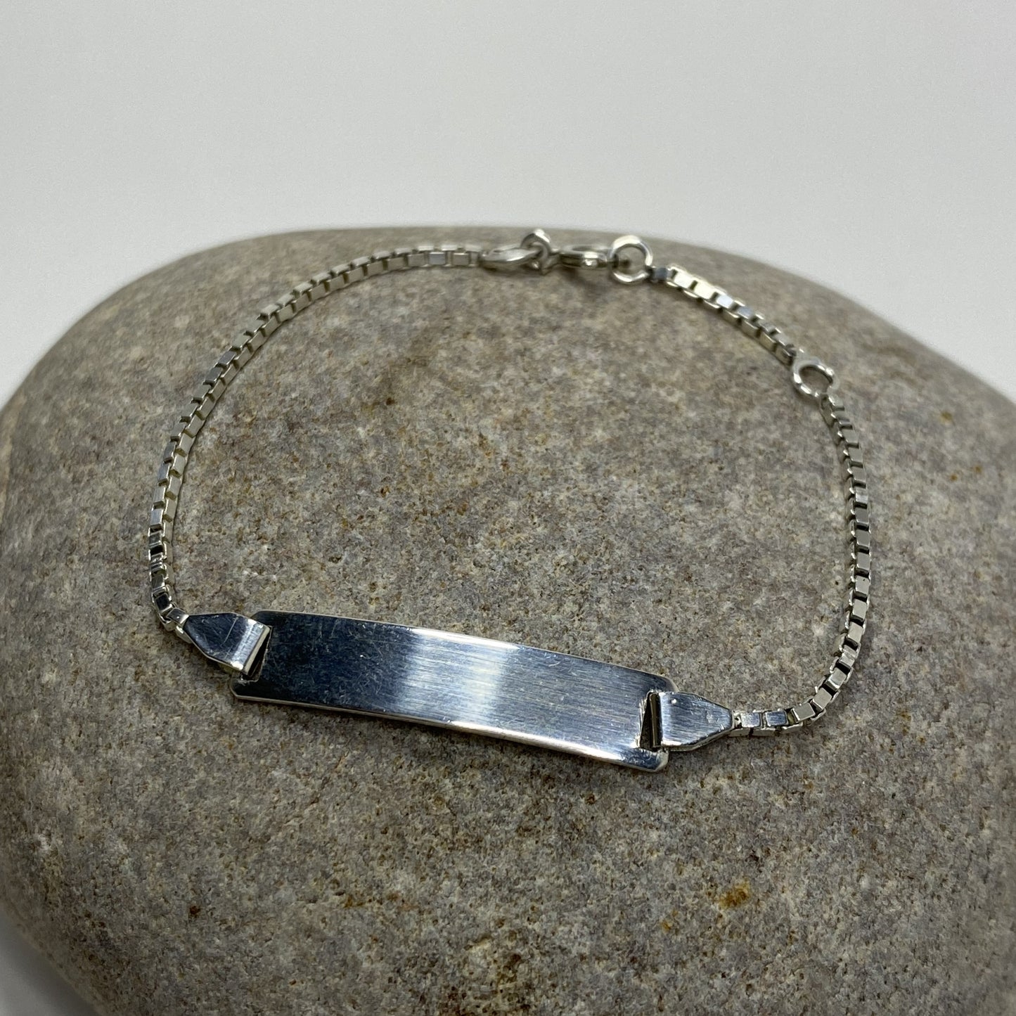 Sterling Silver .925 Plain Identity Bracelet